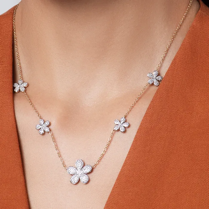 Five ForgetMeNot Diamond Necklace Phillips House Necklaces