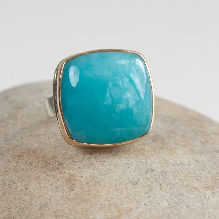 Jamie Joseph Rings Jamie Joseph Large Square Amazonite Ring