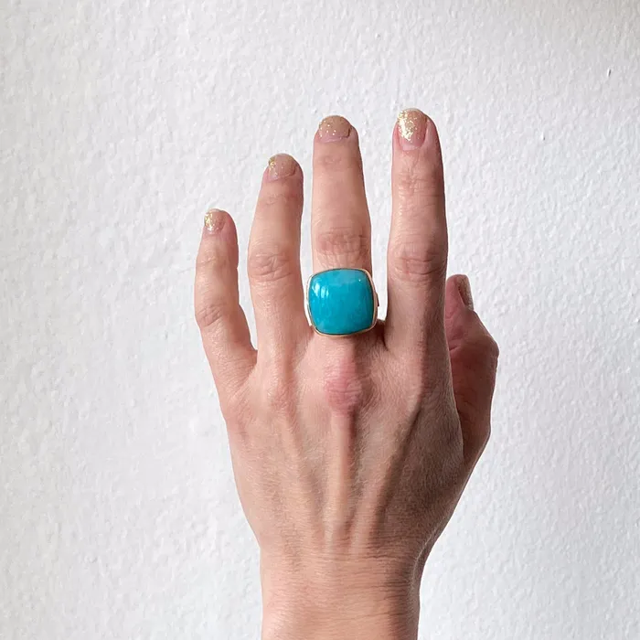 Jamie Joseph Rings Jamie Joseph Large Square Amazonite Ring