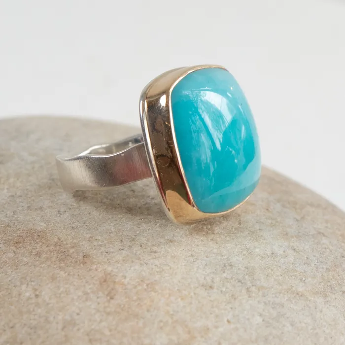 Jamie Joseph Rings Jamie Joseph Large Square Amazonite Ring
