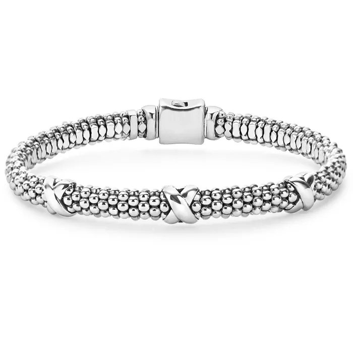 LAGOS Bracelets Embrace Three Station X Caviar Bracelet 6mm