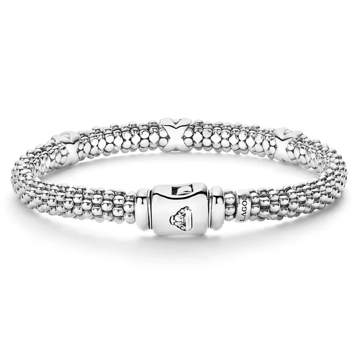 LAGOS Bracelets Embrace Three Station X Caviar Bracelet 6mm