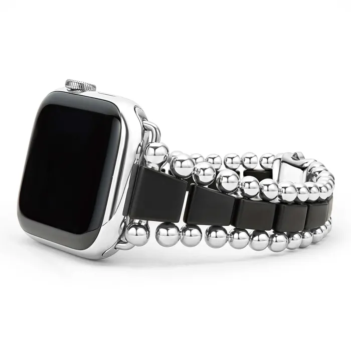 LAGOS Bracelets Smart Caviar Matte Black Ceramic and Stainless Steel Watch Bracelet4249mm LAGOS Bracelets Smart Caviar Matte Black Ceramic and Stainless Steel Watch Bracelet4249mm