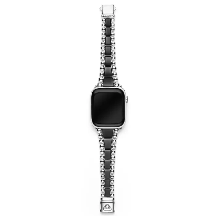 LAGOS Bracelets Smart Caviar Matte Black Ceramic and Stainless Steel Watch Bracelet4249mm
