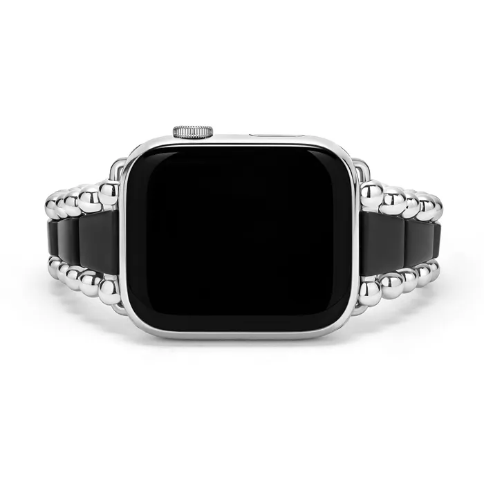 LAGOS Bracelets Smart Caviar Matte Black Ceramic and Stainless Steel Watch Bracelet4249mm
