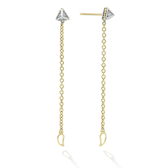 LAGOS Earrings KSL Convertible Chain Diamond Stud Earrings