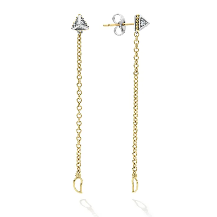 LAGOS Earrings KSL Convertible Chain Diamond Stud Earrings
