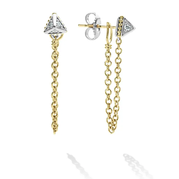 LAGOS Earrings KSL Convertible Chain Diamond Stud Earrings