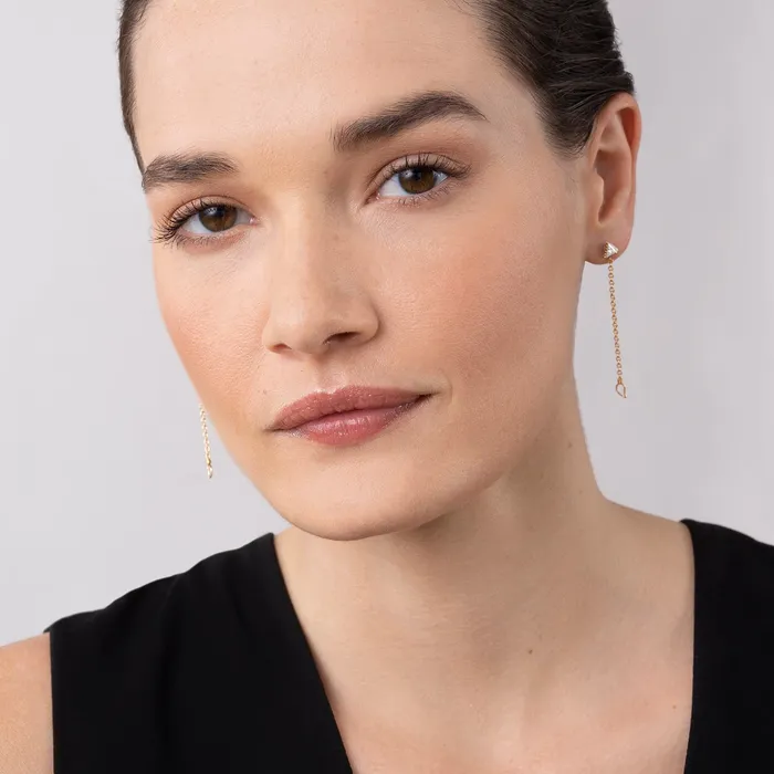 LAGOS Earrings KSL Convertible Chain Diamond Stud Earrings