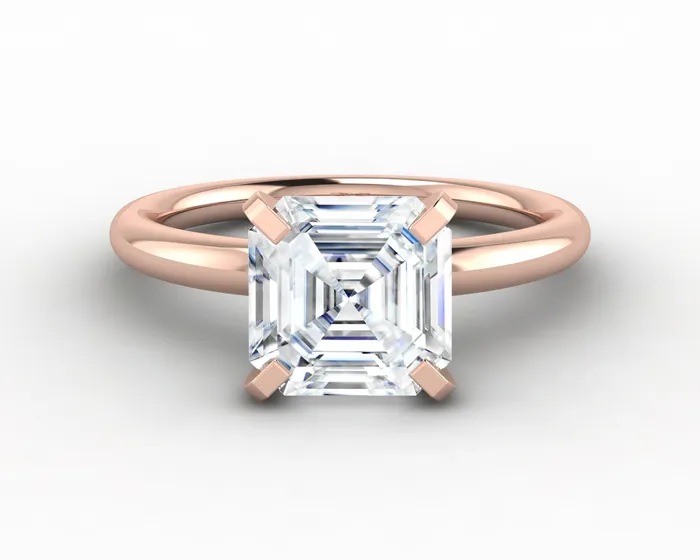 Lina 225 Ct Solitaire Asscher Cut Moissanite Engagement Ring Sapheena Jewelry Rings Lina 225 Ct Solitaire Asscher Cut Moissanite Engagement Ring Sapheena Jewelry Rings