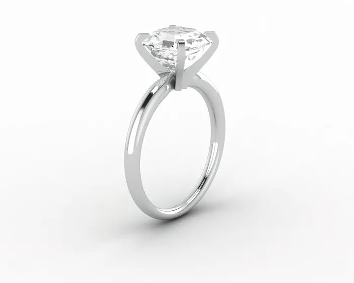 Lina 225 Ct Solitaire Asscher Cut Moissanite Engagement Ring Sapheena Jewelry Rings
