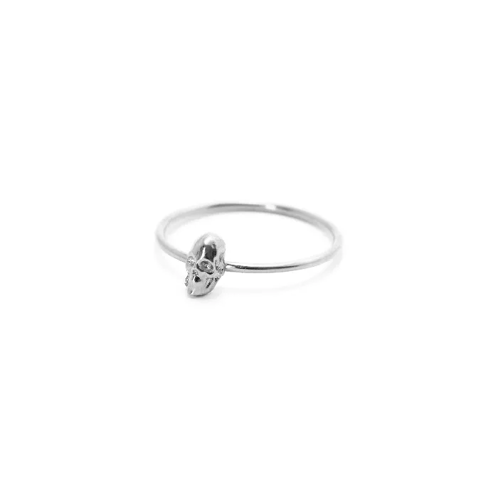 MARIA MARISCAL Anillo Craneo Mini Plata 925 Earrings