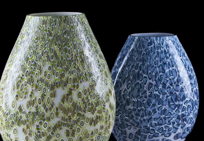 Murrine Loft Lamp in Blown Glass Murano I Muranesi Earrings