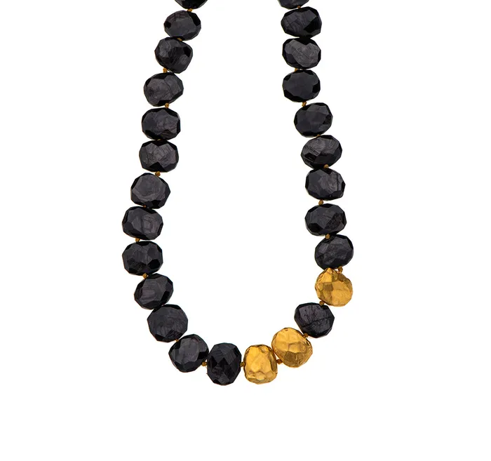 Necklaces Nava Zahavi Nava Zahavi Yellow Gold Sapphire Slice Necklace