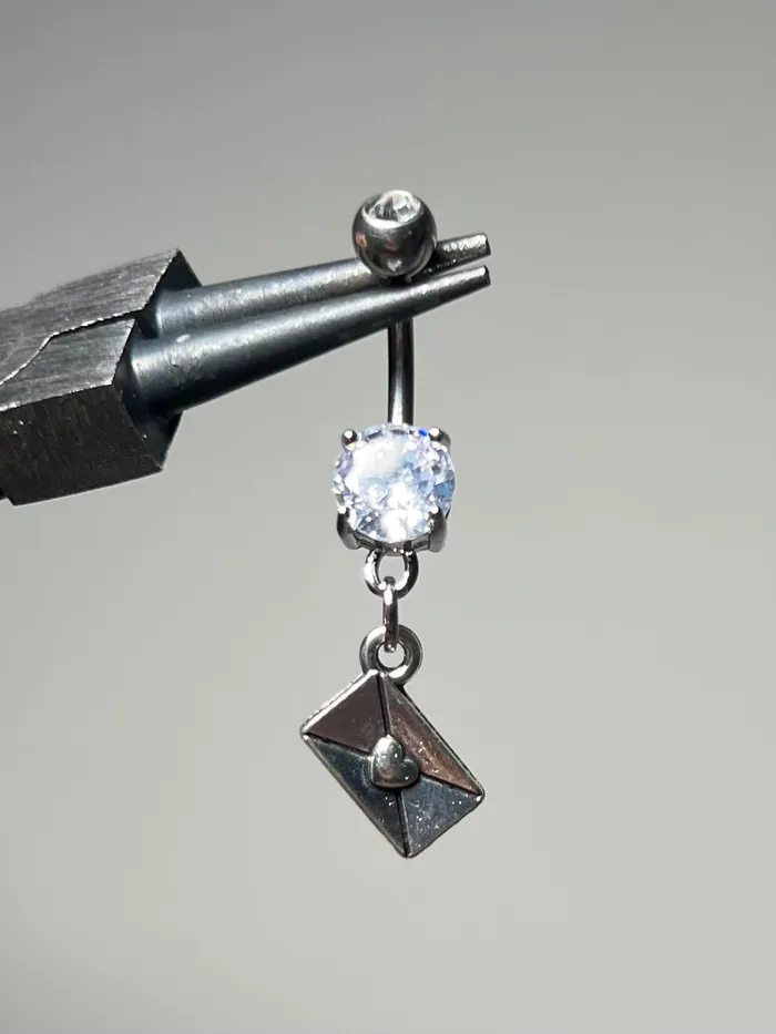 Open Love Letter Belly Ring She Ate Rings
