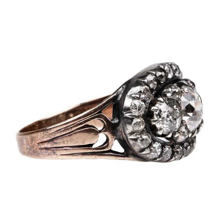 Rings Bell Bird Antiques Early 19th Century Diamond Cluster Ring
