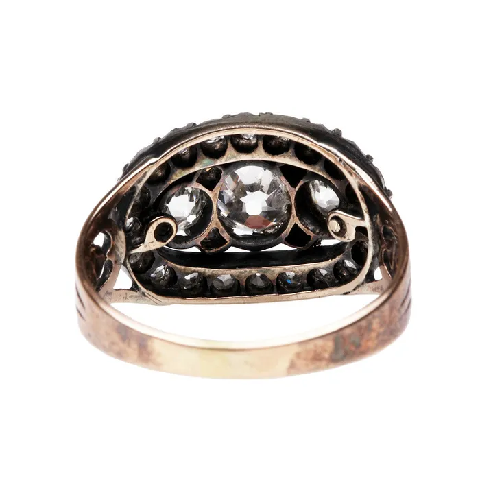 Rings Bell Bird Antiques Early 19th Century Diamond Cluster Ring