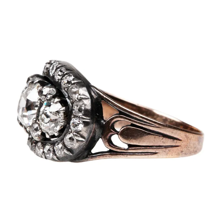 Rings Bell Bird Antiques Early 19th Century Diamond Cluster Ring