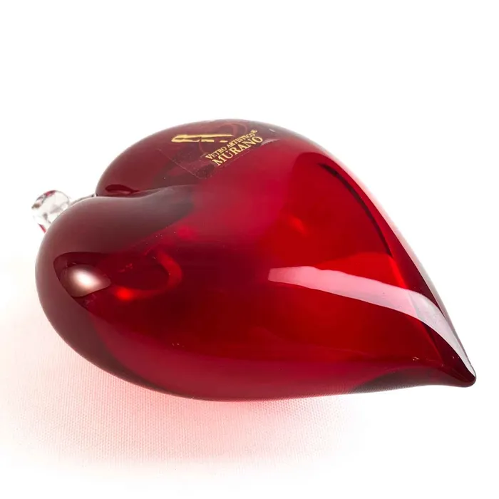 Rings Red heart paperweight La Fenice Rings Red heart paperweight La Fenice