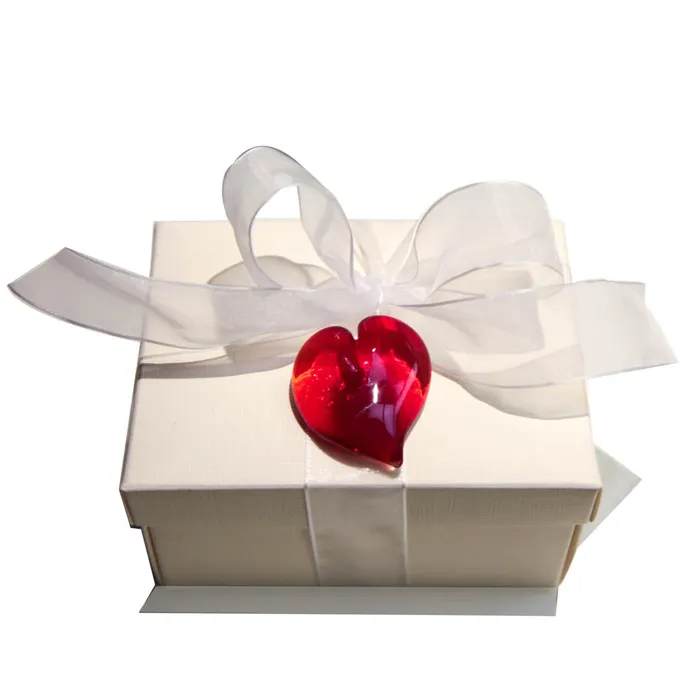 Rings Red heart paperweight La Fenice Rings Red heart paperweight La Fenice