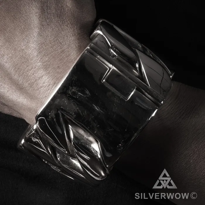 silverwow Bracelets 1KG Mens 45mm The Worlds Heaviest Bracelet silverwow Bracelets 1KG Mens 45mm The Worlds Heaviest Bracelet