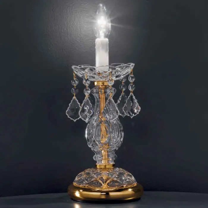 Valencia Crystal Night Lamp in Art Glass Voltolina Earrings