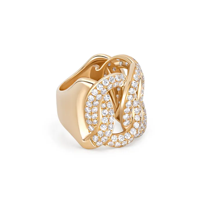 XL Open Diamond Link Band Polachecks Collection Rings