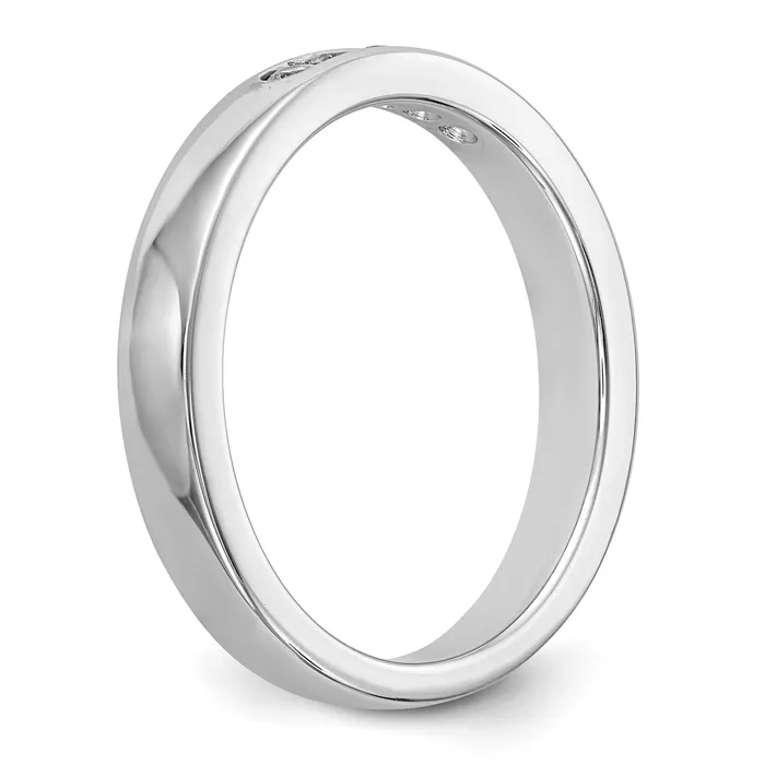 014ct CZ Solid Real 14K White Gold 519mm Stone Channel Wedding Band Ring Goldia Rings