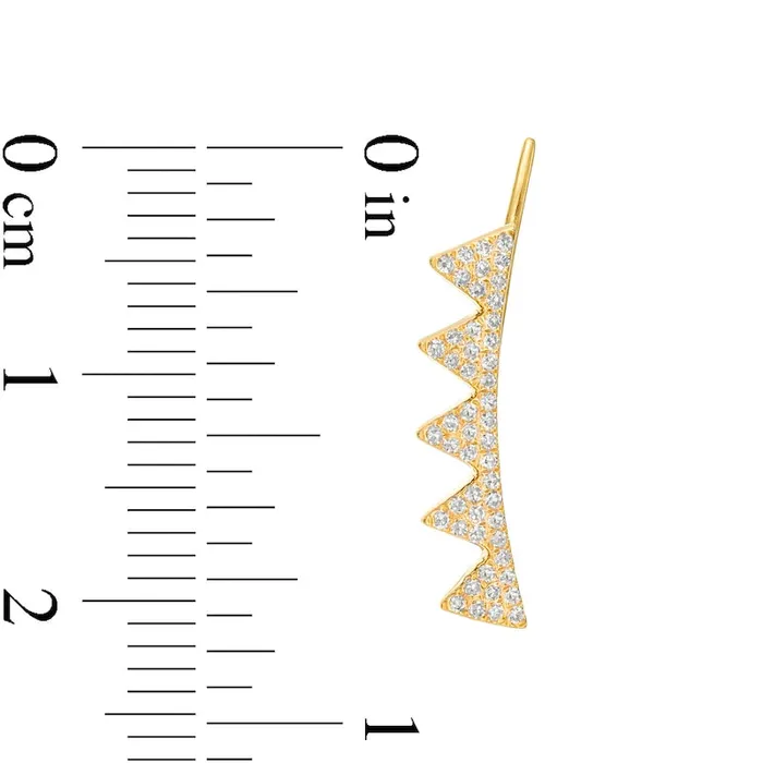 02 CT TW Diamond Pyramid Crawler Earrings in 10K Gold Goldia Earrings 02 CT TW Diamond Pyramid Crawler Earrings in 10K Gold Goldia Earrings