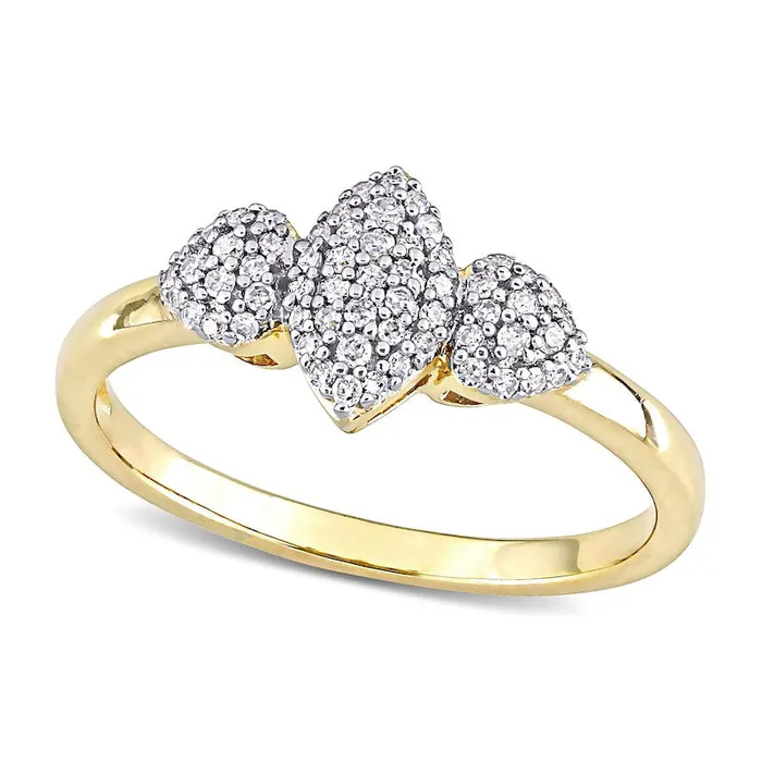 020 CT TW Composite Natural Diamond Marquise Three Stone Promise Ring in Sterling Silver with Yellow Rhodium Goldia Rings 020 CT TW Composite Natural Diamond Marquise Three Stone Promise Ring in Sterling Silver with Yellow Rhodium Goldia Rings