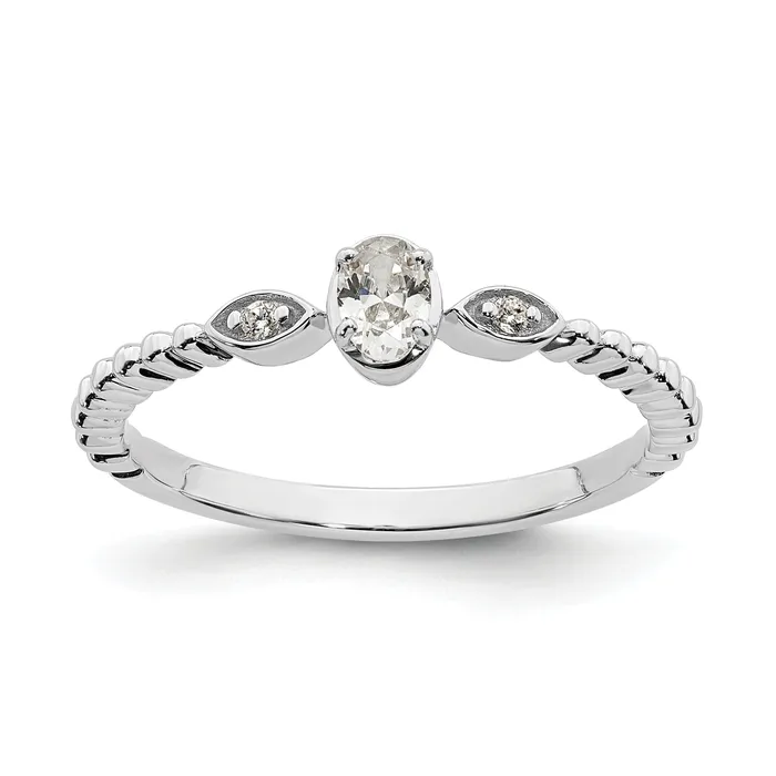 024ct CZ Solid Real 14k White Polish Scalloped Wedding Band Ring Petite Oval Complete Dia Ring Goldia Rings 024ct CZ Solid Real 14k White Polish Scalloped Wedding Band Ring Petite Oval Complete Dia Ring Goldia Rings