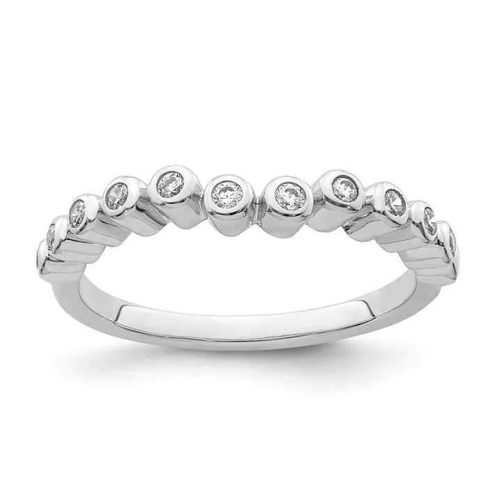 025ct CZ Solid Real 14k White Polished Matching Wedding Wedding Band Ring Goldia Rings 025ct CZ Solid Real 14k White Polished Matching Wedding Wedding Band Ring Goldia Rings