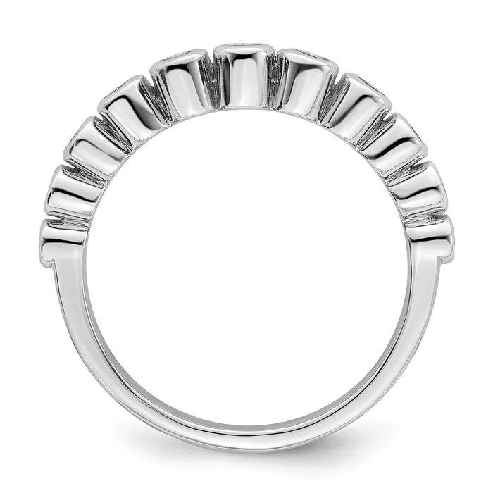 025ct CZ Solid Real 14k White Polished Matching Wedding Wedding Band Ring Goldia Rings