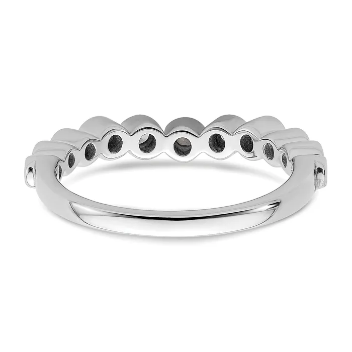 025ct CZ Solid Real 14k White Polished Matching Wedding Wedding Band Ring Goldia Rings