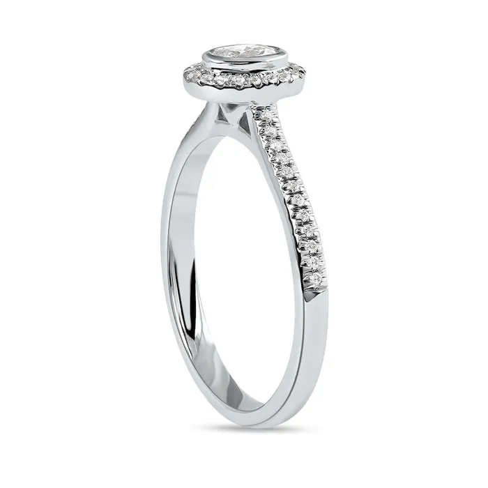 033 CT TW Oval Natural Diamond Frame Engagement Ring in Solid 10K White Gold II1 Goldia Rings 033 CT TW Oval Natural Diamond Frame Engagement Ring in Solid 10K White Gold II1 Goldia Rings