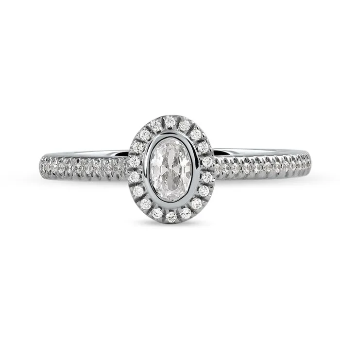 033 CT TW Oval Natural Diamond Frame Engagement Ring in Solid 10K White Gold II1 Goldia Rings 033 CT TW Oval Natural Diamond Frame Engagement Ring in Solid 10K White Gold II1 Goldia Rings