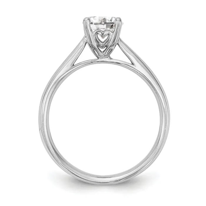 050ct CZ Solid Real 14k White Gold Solitaire Engagement Ring Goldia Rings