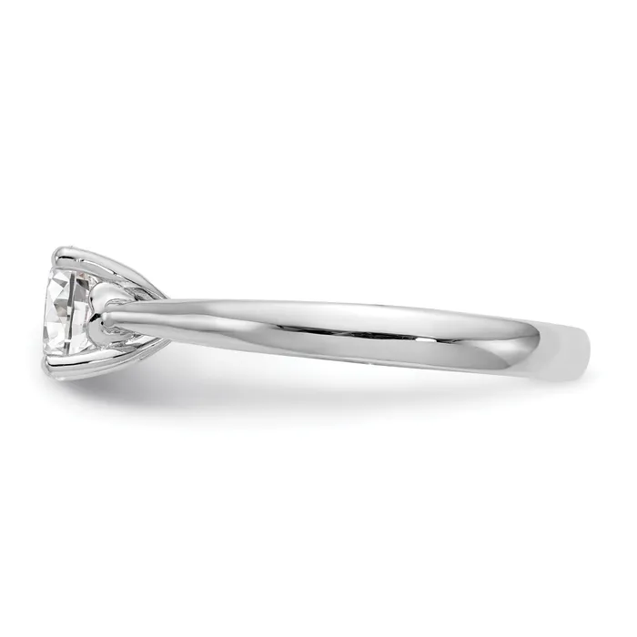 050ct CZ Solid Real 14k White Gold Solitaire Engagement Ring Goldia Rings