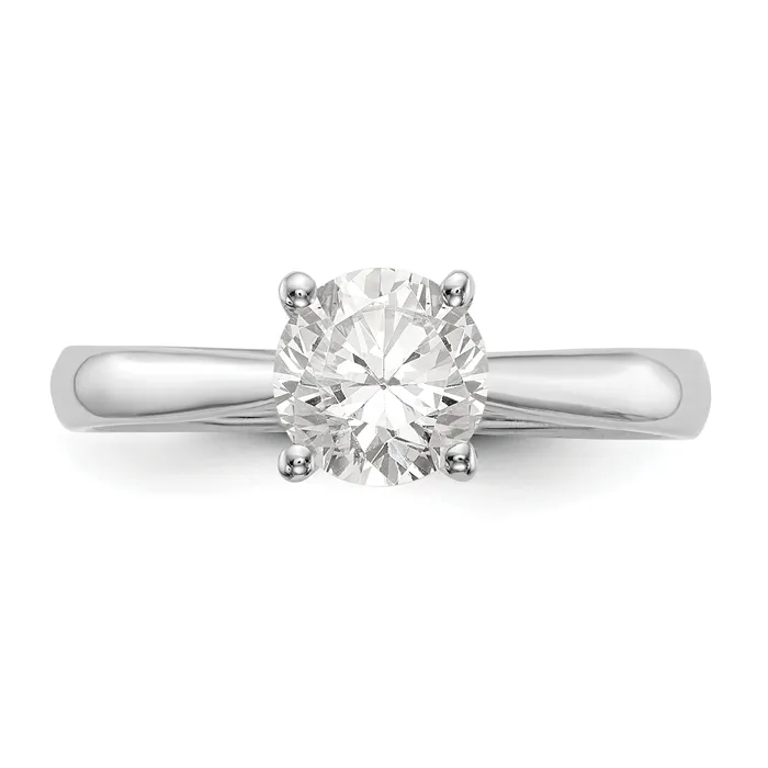 050ct CZ Solid Real 14k White Gold Solitaire Engagement Ring Goldia Rings