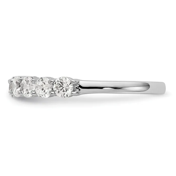 100ct CZ Solid Real 14K White Gold 11Stone Wedding Band Ring Goldia Rings