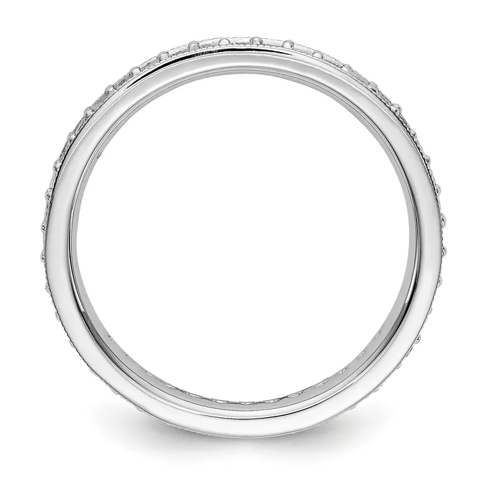 12 CT Natural Diamond Antique Vintage Style Diamond Eternity Band in 14k White Gold Goldiacom Rings