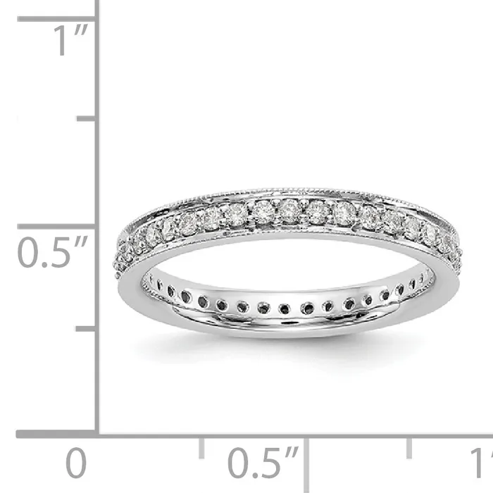 12 CT Natural Diamond Antique Vintage Style Diamond Eternity Band in 14k White Gold Goldiacom Rings
