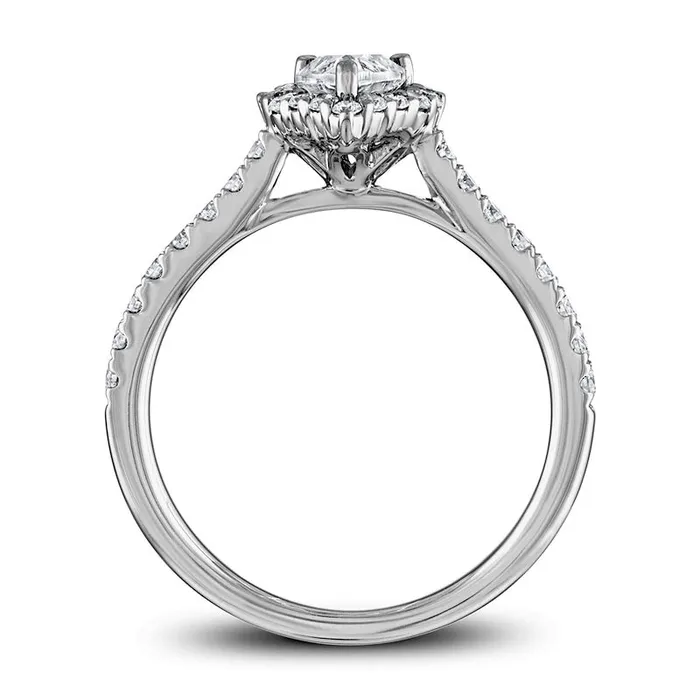 125 CT TW PearShaped Natural Diamond Graduated Frame Engagement Ring in Solid 14K White Gold Goldia Rings 125 CT TW PearShaped Natural Diamond Graduated Frame Engagement Ring in Solid 14K White Gold Goldia Rings