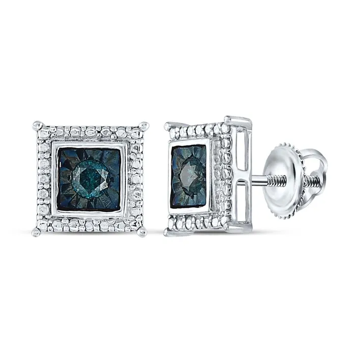 14CTDiamond FASHION BLUE EARRINGS gndatlanta Earrings