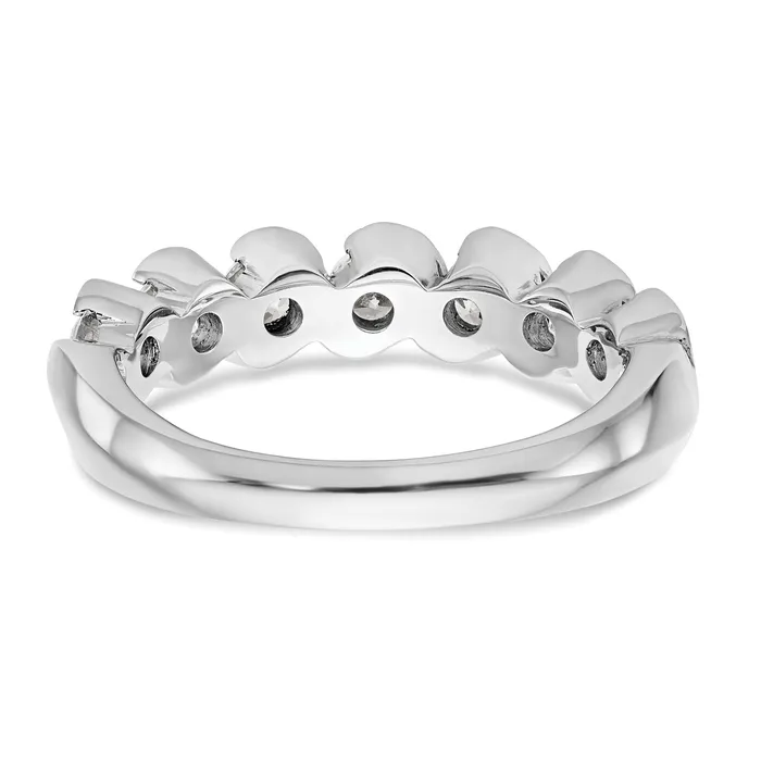 150ct CZ Solid Real 14K White Gold Wedding Band Ring Goldia Rings