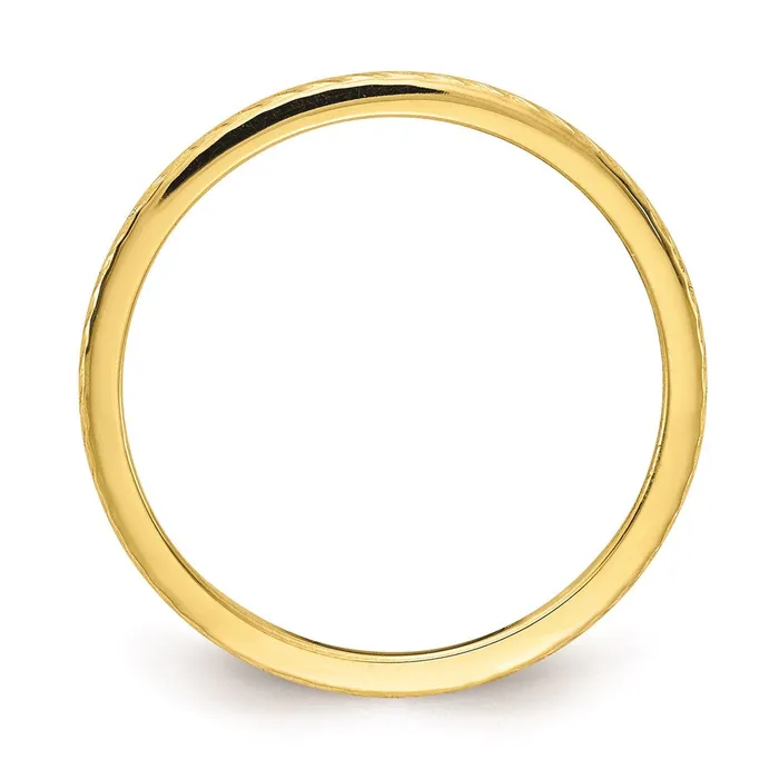 10K Gold 12mm Twisted Wire Pattern Stackable Band Goldia Rings