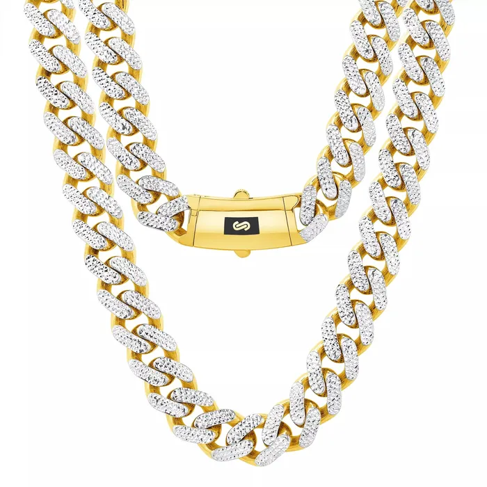 10k Yellow Gold 11mm Monaco Miami Cuban Link Diamond Cut Pave Chain Necklace 30 Goldiacom Necklaces 10k Yellow Gold 11mm Monaco Miami Cuban Link Diamond Cut Pave Chain Necklace 30 Goldiacom Necklaces