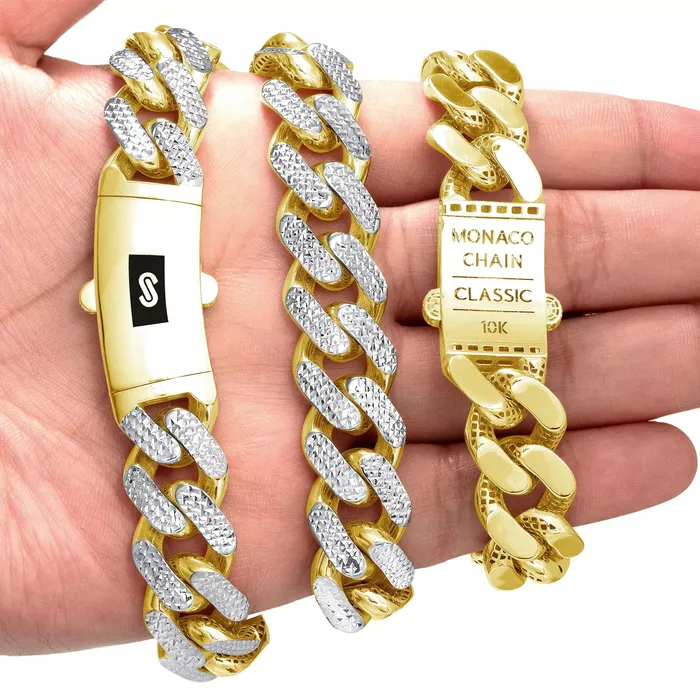 10k Yellow Gold 15mm Monaco Miami Cuban Link Diamond Cut Pave Chain Necklace 22 Goldiacom Necklaces 10k Yellow Gold 15mm Monaco Miami Cuban Link Diamond Cut Pave Chain Necklace 22 Goldiacom Necklaces