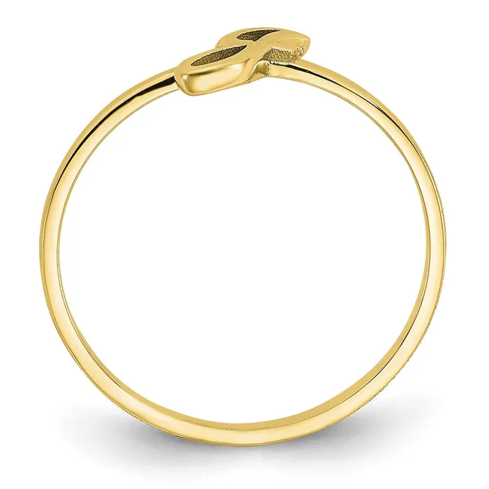 10K Yellow Gold Initial Script or Block Font Ring Goldia Rings