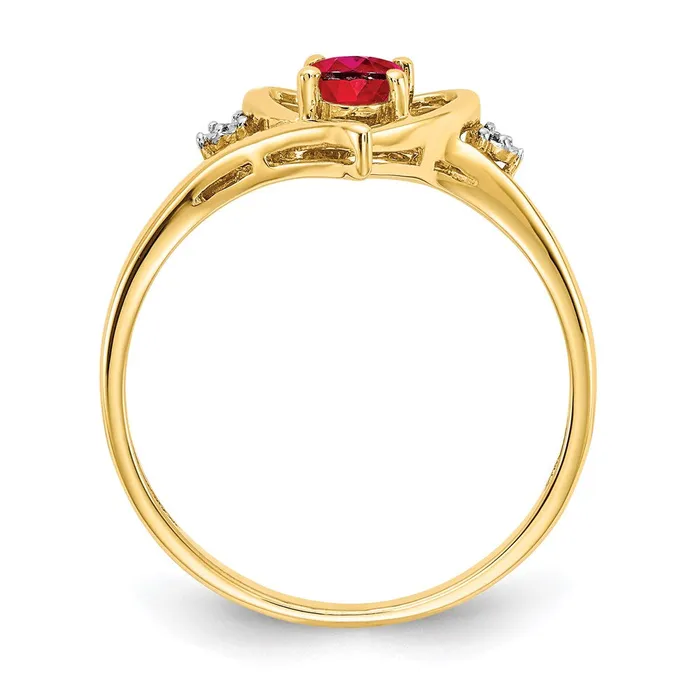 10K Yellow Gold Real Diamond u0026 Ruby Ring Goldia Rings